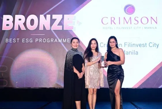 Crimson Hotel Filinvest City, Manila Honored for Outstanding ESG Efforts in Singapore